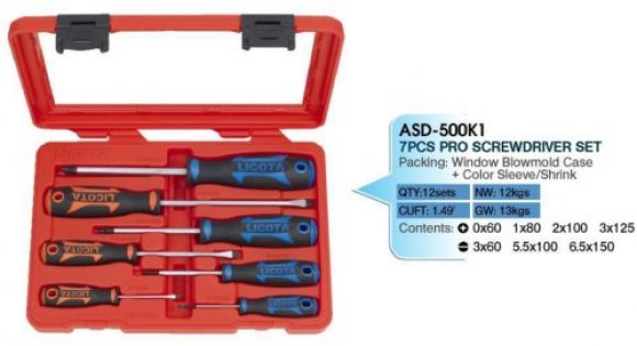 ASD-500K1 7 vnt. atsuktuvų rinkinys